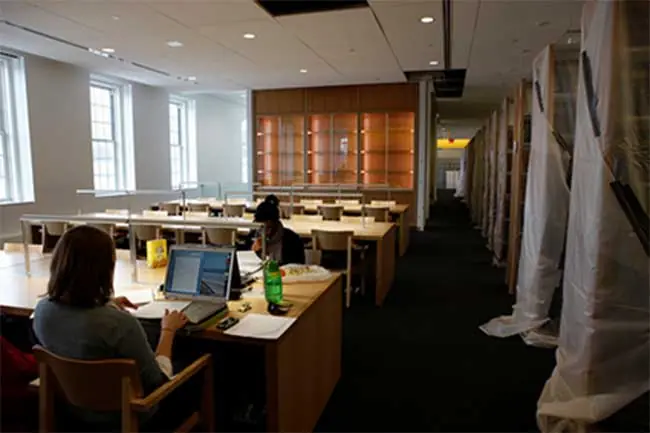 Class room for english studies girl studying for GCSE English exam