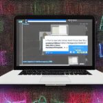 Modern university classroom with holographic AI assistants projecting text onto a student's laptop screen, while classmates wear AR glasses and engage with interactive learning.