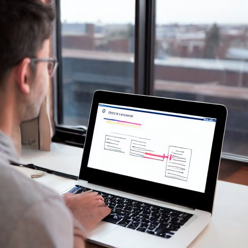 Student at desk with laptop open to an AI advisor onboarding screen showing a questionnaire for interests, learning style, and career goals, a progress bar, and a visual timeline of suggested courses, surrounded by a cozy study room with a bookshe…