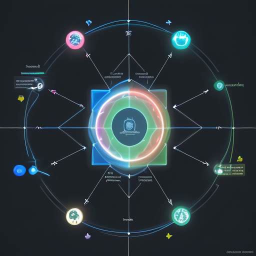 Futuristic holographic diagram showing an adaptive learning pathway, illustrating how AI personalizes education by dynamically routing a student avatar through various learning modules.