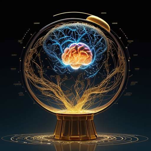 A conceptual silhouette of a human brain where one half is composed of glowing golden fibers and the other is integrated with blue digital circuitry and binary code, symbolizing the blend of human cognition and technology.
