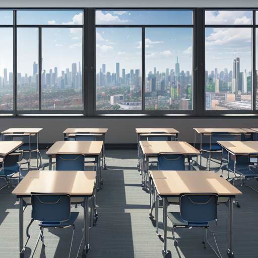Diverse students in a modern classroom use tablets displaying personalized, data-driven learning dashboards with colorful progress charts and skill modules.