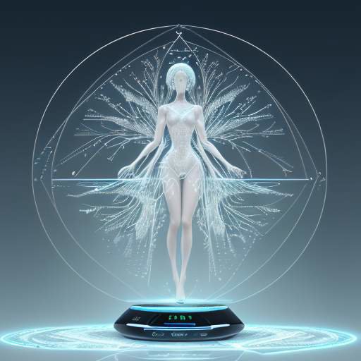 Hands balancing a glowing digital structure on scales, symbolizing the careful balance between AI technology, legal ethics, and human creativity.