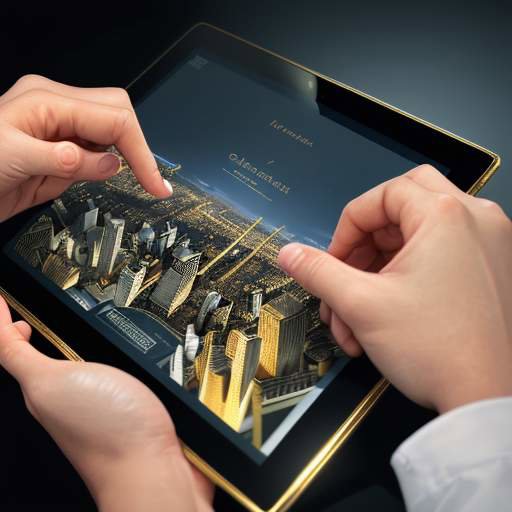 A split-screen image showing a professional digital certificate with a gold seal next to a person's hands interacting with a 3D city model on a tablet, illustrating the connection between certification and practical application.
