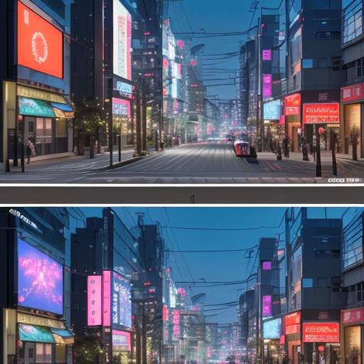 A split-screen photorealistic image showing a bustling Tokyo street with holographic ads and a high-tech Silicon Valley laboratory, featuring young professionals using advanced technology to symbolize global connectivity.