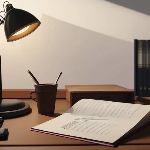 A close-up of a professor's desk featuring graded mathematics papers with complex equations next to a smartphone displaying a glowing artificial intelligence interface in a sunlit office.