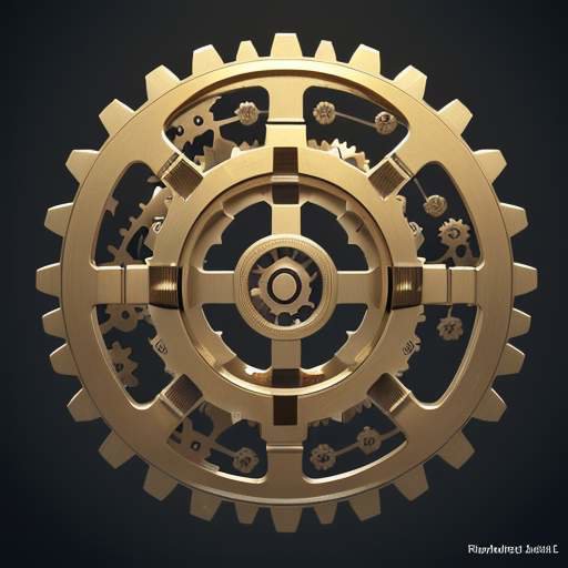 3D illustration of interlocking brass and steel gears etched with mathematical symbols, representing a sequence of operations in the Chain Rule.