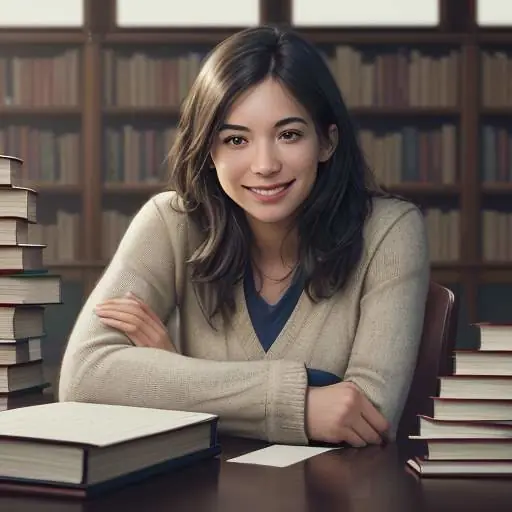 A student in a warmly lit library smiles with a look of triumph while reviewing flashcards, illustrating the success of active recall study techniques.