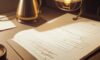 A close-up of a student's hand writing complex logarithmic equations on paper next to a steaming cup of coffee and a glowing lamp in a library.