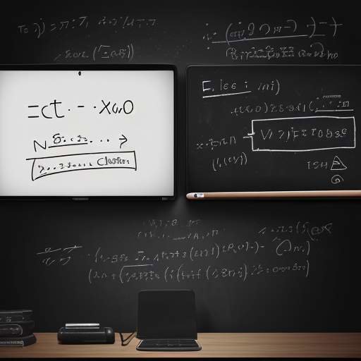 A split-screen comparison of mathematical equations written in white chalk on a traditional blackboard and glowing white text on a modern digital tablet.
