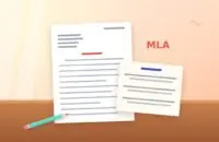MLA-formatted paper with the heading block and a works cited page